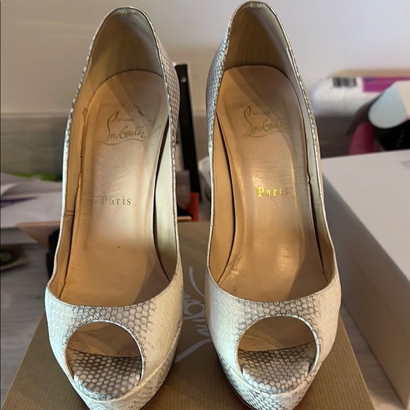 Christian Louboutin White Stiletto Heels